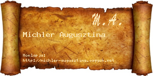 Michler Augusztina névjegykártya